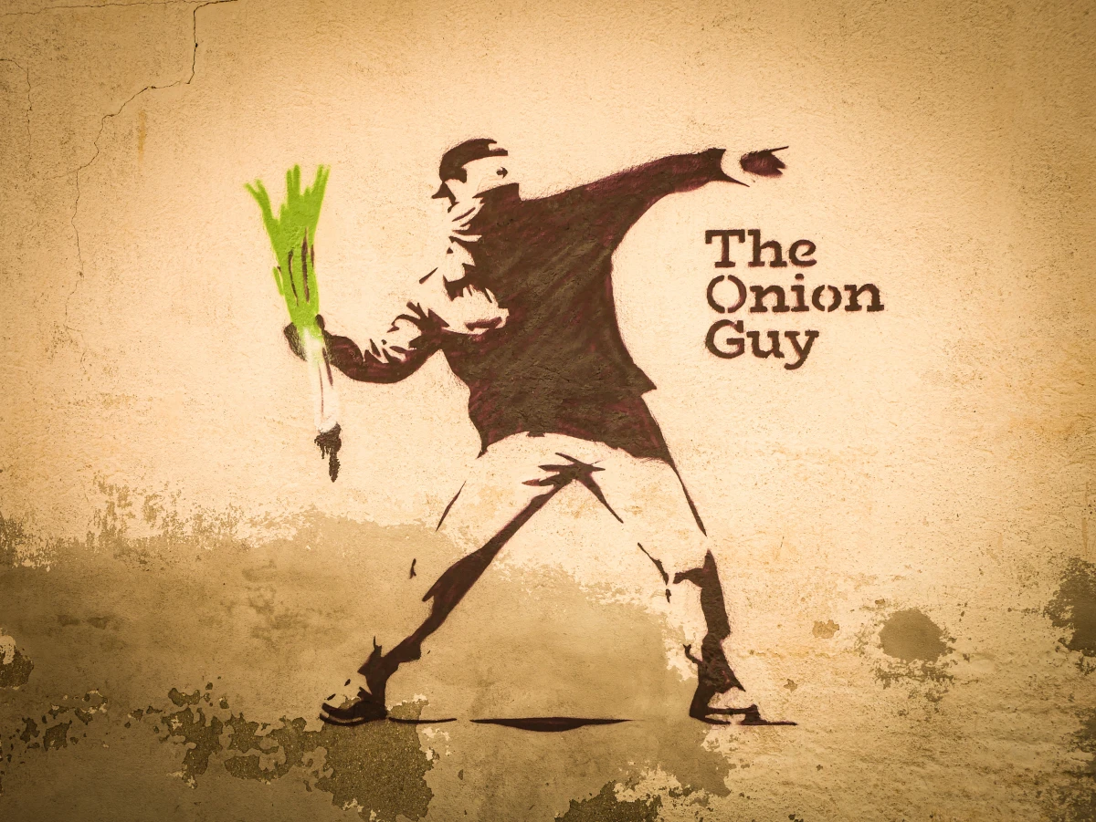 The Onion Guy - Banksy Tribute